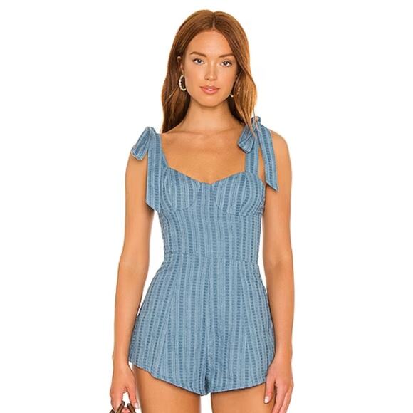 Lovers and Friends Bentley Romper in Blue NWT Size Small